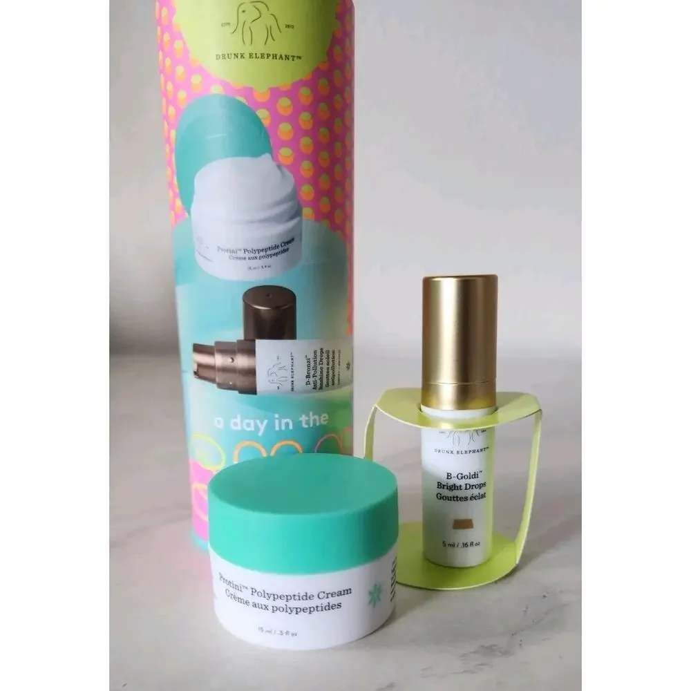 Drunk Elephant Mini Protini Polypeptide Cream 15ml/.5 Fl oz & B-goldi Drops
